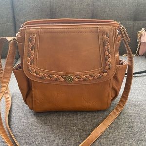 Brown leather bag